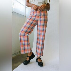 Billabong x The Salty Blonde | Break Point Pant | Cotton/Linen | Plaid | 31
